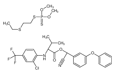 Cyano(3-phenoxyphenyl)methyl N-[2-chloro-4-(trifluoromethyl)pheny l]-L-valinate - S-[2-(ethylsulfanyl)ethyl] O,O-dimethyl phosphoro dithioate (1:1) CAS:107137-93-9 manufacturer & supplier