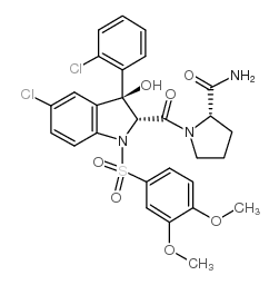 SR 49059,(2S)-1-[[(2R,3S)-5-Chloro-3-(2-chlorophenyl)-1-[(3,4-dimethoxyphenyl)sulfonyl]-2,3-dihydro-3-hydroxy-1H-indol-2-yl]carbonyl]-2-pyrrolidinecarboxamide CAS:150375-75-0 manufacturer & supplier