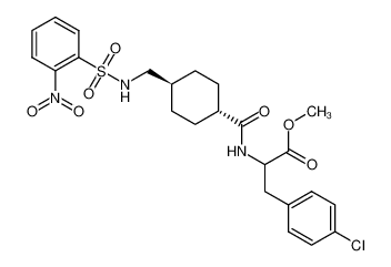 methyl 3-(4-chlorophenyl)-2-((1r,4r)-4-(((2-nitrophenyl)sulfonamido)methyl)cyclohexane-1-carboxamido)propanoate CAS:191932-11-3 manufacturer & supplier