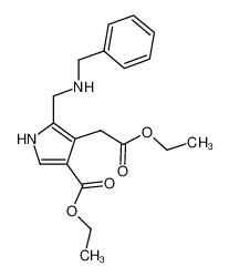 5-(Benzylamino-methyl)-4-ethoxycarbonylmethyl-1H-pyrrole-3-carboxylic acid ethyl ester CAS:191936-90-0 manufacturer & supplier