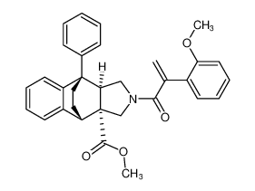 rel-methyl (3aR,4S,9S,9aR)-2-(2-(2-methoxyphenyl)acryloyl)-9-phenyl-1,2,3,4,9,9a-hexahydro-3aH-4,9-ethanobenzo[f]isoindole-3a-carboxylate CAS:191990-01-9 manufacturer & supplier