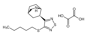 rel-3-((1R,4S,6S)-2-azabicyclo[2.2.2]octan-6-yl)-4-(pentylthio)-1,2,5-thiadiazole oxalate CAS:191995-11-6 manufacturer & supplier