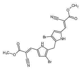 (E)-3-{4-Bromo-5-[3-bromo-5-((E)-2-cyano-2-methoxycarbonyl-vinyl)-1H-pyrrol-2-ylmethyl]-1H-pyrrol-2-yl}-2-cyano-acrylic acid methyl ester CAS:192049-08-4 manufacturer & supplier