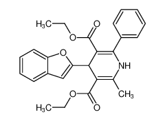 diethyl 4-(benzofuran-2-yl)-2-methyl-6-phenyl-1,4-dihydropyridine-3,5-dicarboxylate CAS:192052-94-1 manufacturer & supplier