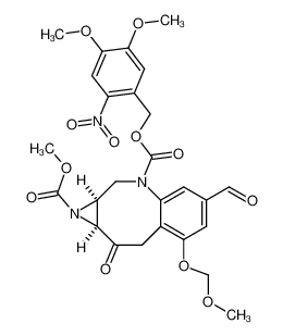 (1aS-cis)-3-[(4,5-dimethoxy-2-nitrophenyl)methyl] 1-methyl ester 5-formyl-1a,8,9a-tetrahydro-7-(methoxymethoxy)-9-oxo-1H-aziridino[2,3-c][1]benzazocine-1,3(2H)-dicarboxylic acid CAS:192061-14-6 manufacturer & supplier