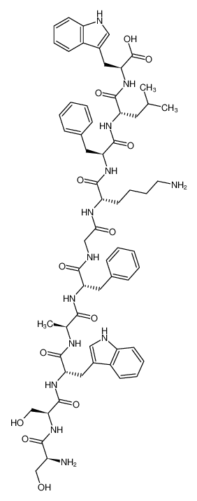 L-seryl-L-seryl-L-tryptophyl-L-alanyl-L-phenylalanylglycyl-L-lysyl-L-phenylalanyl-L-leucyl-L-tryptophan CAS:192066-17-4 manufacturer & supplier