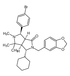 rel-(3R,3aS,6R,6aS)-2-(benzo[d][1,3]dioxol-5-ylmethyl)-6-(4-bromophenyl)-3-cyclohexyl-4,4,5-trimethylhexahydropyrrolo[3,4-c]pyrrol-1(2H)-one CAS:192067-05-3 manufacturer & supplier