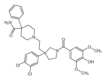 1-(2-(3-(3,4-dichlorophenyl)-1-(4-hydroxy-3,5-dimethoxybenzoyl)pyrrolidin-3-yl)ethyl)-4-phenylpiperidine-4-carboxamide CAS:192069-57-1 manufacturer & supplier