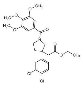 ethyl 2-(3-(3,4-dichlorophenyl)-1-(3,4,5-trimethoxybenzoyl)pyrrolidin-3-yl)acetate CAS:192069-61-7 manufacturer & supplier