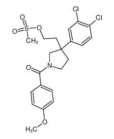 2-[3-.(3,4-dichloro-phenyl)-1-(4-methoxy-benzoyl)-pyrrolidin-3-yl]-ethyl-methanesulfonate CAS:192069-72-0 manufacturer & supplier