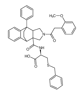 L-Cysteine,N-[[1,2,3,4,9,9a-hexahydro-2-[(2-methoxyphenyl)acetyl]-9-phenyl-4,9-ethano-3aH-benz[f]isoindol-3a-yl]carbonyl]-S-(phenylmethyl)- CAS:192070-27-2 manufacturer & supplier