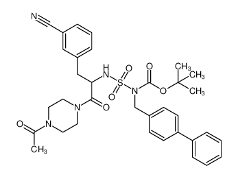 tert-butyl ([1,1'-biphenyl]-4-ylmethyl)(N-(1-(4-acetylpiperazin-1-yl)-3-(3-cyanophenyl)-1-oxopropan-2-yl)sulfamoyl)carbamate CAS:192071-70-8 manufacturer & supplier