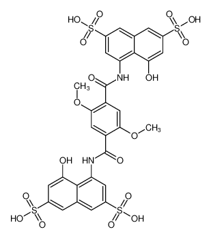 5,5'-((2,5-dimethoxyterephthaloyl)bis(azanediyl))bis(4-hydroxynaphthalene-2,7-disulfonic acid) CAS:192074-89-8 manufacturer & supplier