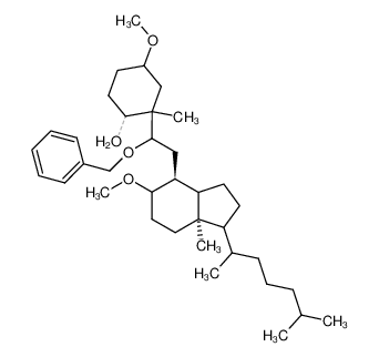 3-(1,5-Dimethyl-hexyl)-6-methoxy-7-(2-(2-hydroxy-5-methoxy-1-methyl-cyclohexyl-(1))-2-benzyloxy-aethyl)-3a-methyl-hexahydroindan CAS:1921-59-1 manufacturer & supplier