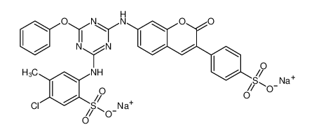 sodium 5-chloro-4-methyl-2-((4-((2-oxo-3-(4-sulfonatophenyl)-2H-chromen-7-yl)amino)-6-phenoxy-1,3,5-triazin-2-yl)amino)benzenesulfonate CAS:192127-99-4 manufacturer & supplier