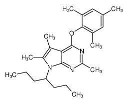 7-(heptan-4-yl)-4-(mesityloxy)-2,5,6-trimethyl-7H-pyrrolo[2,3-d]pyrimidine CAS:192129-18-3 manufacturer & supplier