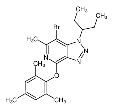 7-Bromo-1-(1-ethyl-propyl)-6-methyl-4-(2,4,6-trimethyl-phenoxy)-1H-[1,2,3]triazolo[4,5-c]pyridine CAS:192129-30-9 manufacturer & supplier