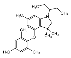 4-(mesityloxy)-3,3,6-trimethyl-1-(pentan-3-yl)-2,3-dihydro-1H-pyrrolo[3,2-c]pyridine CAS:192129-38-7 manufacturer & supplier