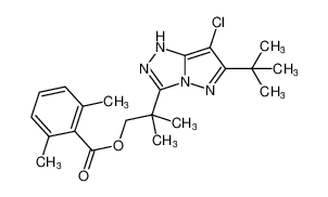 2-(6-(tert-butyl)-7-chloro-1H-pyrazolo[5,1-c][1,2,4]triazol-3-yl)-2-methylpropyl 2,6-dimethylbenzoate CAS:192192-12-4 manufacturer & supplier