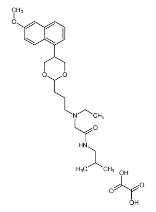 Acetamide,2-[ethyl[3-[5-(6-methoxy-1-naphthalenyl)-1,3-dioxan-2-yl]propyl]amino]-N-(2-methylpropyl)-, ethanedioate (1:1) CAS:192202-18-9 manufacturer & supplier