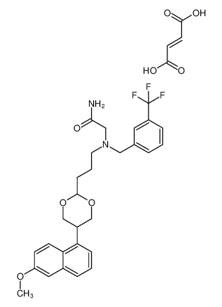 2-((3-(5-(6-methoxynaphthalen-1-yl)-1,3-dioxan-2-yl)propyl)(3-(trifluoromethyl)benzyl)amino)acetamide fumarate CAS:192202-44-1 manufacturer & supplier