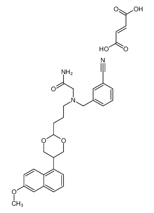 Acetamide,2-[[(3-cyanophenyl)methyl][3-[5-(6-methoxy-1-naphthalenyl)-1,3-dioxan-2-yl]propyl]amino]-, (2E)-2-butenedioate (1:1) CAS:192202-72-5 manufacturer & supplier