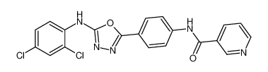 N-(4-(5-((2,4-dichlorophenyl)amino)-1,3,4-oxadiazol-2-yl)phenyl)nicotinamide CAS:192210-36-9 manufacturer & supplier