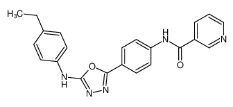 N-(4-(5-((4-ethylphenyl)amino)-1,3,4-oxadiazol-2-yl)phenyl)nicotinamide CAS:192210-49-4 manufacturer & supplier