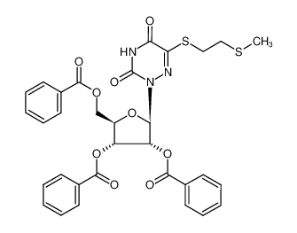 (2R,3R,4R,5R)-2-((benzoyloxy)methyl)-5-(6-((2-(methylthio)ethyl)thio)-3,5-dioxo-4,5-dihydro-1,2,4-triazin-2(3H)-yl)tetrahydrofuran-3,4-diyl dibenzoate CAS:192213-74-4 manufacturer & supplier