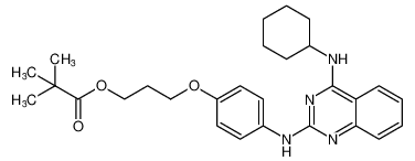 3-(4-((4-(cyclohexylamino)quinazolin-2-yl)amino)phenoxy)propyl pivalate CAS:192217-93-9 manufacturer & supplier