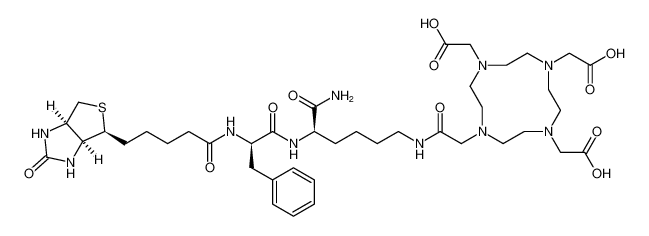 D-Lysinamide,N-[5-[(3aS,4S,6aR)-hexahydro-2-oxo-1H-thieno[3,4-d]imidazol-4-yl]-1-oxopentyl]-D-phenylalanyl-N6-[[4,7,10-tris(carboxymethyl)-1,4,7,10-tetraazacyclododec-1-yl]acetyl]- CAS:192221-18-4 manufacturer & supplier