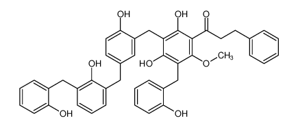 1-(2,4-dihydroxy-3-(2-hydroxy-5-(2-hydroxy-3-(2-hydroxybenzyl)benzyl)benzyl)-5-(2-hydroxybenzyl)-6-methoxyphenyl)-3-phenylpropan-1-one CAS:192222-59-6 manufacturer & supplier