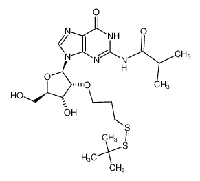 N-{9-[(2R,3R,4R,5R)-3-(3-tert-Butyldisulfanyl-propoxy)-4-hydroxy-5-hydroxymethyl-tetrahydro-furan-2-yl]-6-oxo-6,9-dihydro-1H-purin-2-yl}-isobutyramide CAS:192316-96-4 manufacturer & supplier