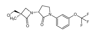 (R)-3-((S)-3-(chloromethyl)-3-methyl-2-oxoazetidin-1-yl)-1-(3-(trifluoromethoxy)phenyl)pyrrolidin-2-one CAS:192318-12-0 manufacturer & supplier