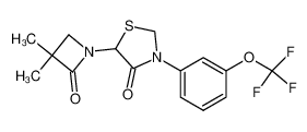 1-[3-(3-Trifluoromethoxyphenyl)thiazolidin-4-one-5-yl]-3,3-dimethylazetidin-2-one CAS:192318-15-3 manufacturer & supplier