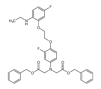 dibenzyl 2,2'-((4-(2-(2-(ethylamino)-5-fluorophenoxy)ethoxy)-3-fluorophenyl)azanediyl)diacetate CAS:192318-76-6 manufacturer & supplier