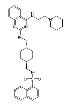 N-(((1r,4r)-4-(((4-((2-(piperidin-1-yl)ethyl)amino)quinazolin-2-yl)amino)methyl)cyclohexyl)methyl)naphthalene-1-sulfonamide CAS:192321-49-6 manufacturer & supplier