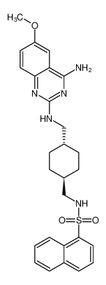 N-(((1r,4r)-4-(((4-amino-6-methoxyquinazolin-2-yl)amino)methyl)cyclohexyl)methyl)naphthalene-1-sulfonamide CAS:192321-71-4 manufacturer & supplier