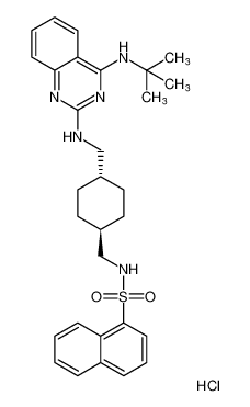 N-(((1r,4r)-4-(((4-(tert-butylamino)quinazolin-2-yl)amino)methyl)cyclohexyl)methyl)naphthalene-1-sulfonamide hydrochloride CAS:192322-53-5 manufacturer & supplier