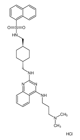 N-(((1r,4r)-4-(((4-((3-(dimethylamino)propyl)amino)quinazolin-2-yl)amino)methyl)cyclohexyl)methyl)naphthalene-1-sulfonamide hydrochloride CAS:192322-62-6 manufacturer & supplier