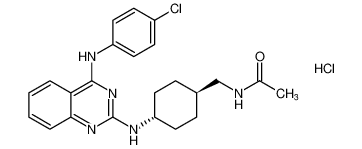 N-(((1r,4r)-4-((4-((4-chlorophenyl)amino)quinazolin-2-yl)amino)cyclohexyl)methyl)acetamide hydrochloride CAS:192322-77-3 manufacturer & supplier