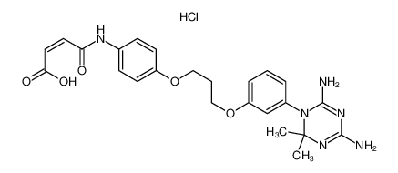 (Z)-4-[4-[3-[3-(4,6-diamino-2,2-dimethyl-1,3,5-triazin-1-yl)phenoxy]propoxy]anilino]-4-oxobut-2-enoic acid,hydrochloride CAS:19234-95-8 manufacturer & supplier