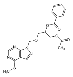 Benzoic acid 1-acetoxymethyl-2-(4-methylsulfanyl-pyrazolo[3,4-d]pyrimidin-1-ylmethoxy)-ethyl ester CAS:192369-82-7 manufacturer & supplier