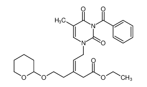 ethyl (Z)-5-(3-benzoyl-5-methyl-2,4-dioxo-3,4-dihydropyrimidin-1(2H)-yl)-3-(2-((tetrahydro-2H-pyran-2-yl)oxy)ethyl)pent-3-enoate CAS:192370-26-6 manufacturer & supplier