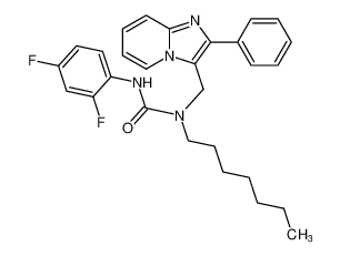 3-(2,4-difluorophenyl)-1-heptyl-1-((2-phenylimidazo[1,2-a]pyridin-3-yl)methyl)urea CAS:192384-86-4 manufacturer & supplier