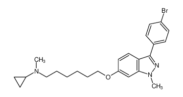 N-(6-((3-(4-bromophenyl)-1-methyl-1H-indazol-6-yl)oxy)hexyl)-N-methylcyclopropanamine CAS:192442-73-2 manufacturer & supplier