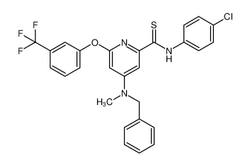 4-(benzyl(methyl)amino)-N-(4-chlorophenyl)-6-(3-(trifluoromethyl)phenoxy)pyridine-2-carbothioamide CAS:192447-33-9 manufacturer & supplier