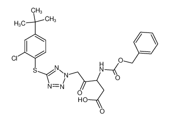 N-benzyloxycarbonyl-3-amino-4-oxo-5-(5-(2-chloro-4-t-butylphenylthio)tetrazol-2-yl)pentanoic acid CAS:192453-43-3 manufacturer & supplier