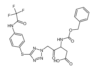 N-benzyloxycarbonyl-3-amino-4-oxo-5-(5-(4-trifluoromethylcarbonylaminophenylthio)tetrazol-2-yl)pentanoic acid CAS:192453-83-1 manufacturer & supplier