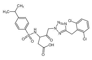 N-(4-isopropylphenyl)sulfonyl-3-amino-4-oxo-5-(5-(2,6-dichlorophenylmethyl)tetrazol-2-yl)pentanoic acid CAS:192505-12-7 manufacturer & supplier